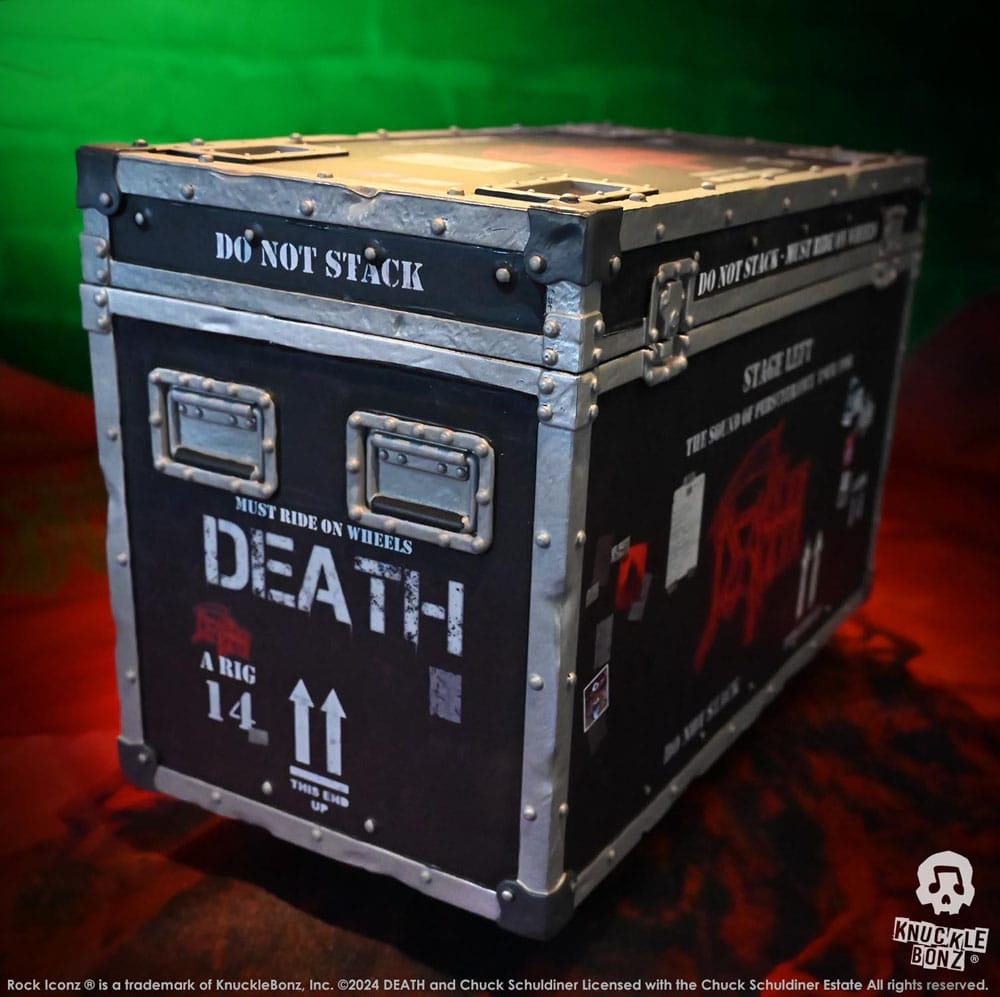 Death Rock Ikonz On Tour Road Case Statue + Stage Backdrop Set The Sound of Perseverance Tour 1998