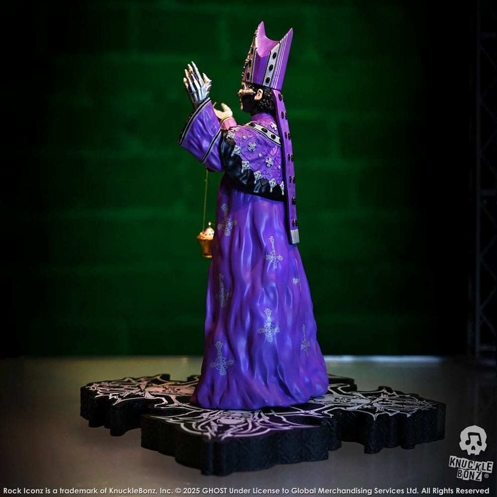Ghost Rock Iconz Statue Papa V Perpetua Purple Robes 22 cm - Damaged packaging