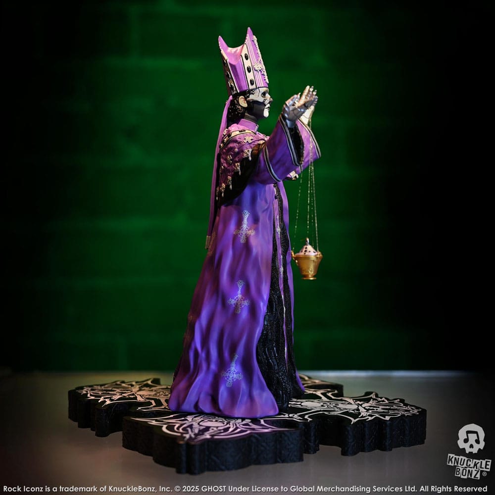Ghost Rock Iconz Statue Papa V Perpetua Purple Robes 22 cm - Damaged packaging