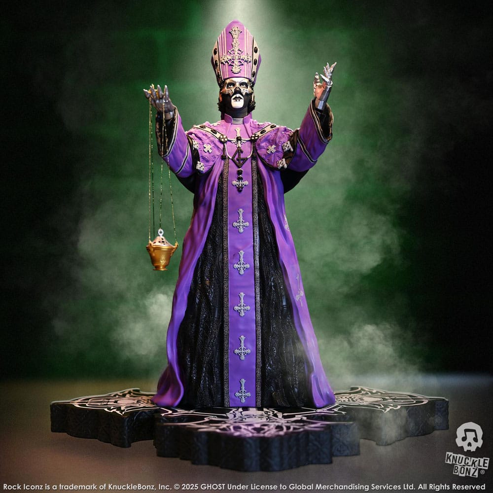 Ghost Rock Iconz Statue Papa V Perpetua Purple Robes 22 cm - Damaged packaging