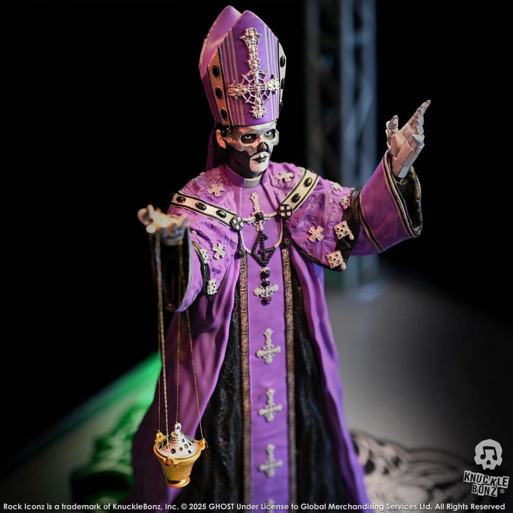 Ghost Rock Iconz Statue Papa V Perpetua Purple Robes 22 cm - Damaged packaging