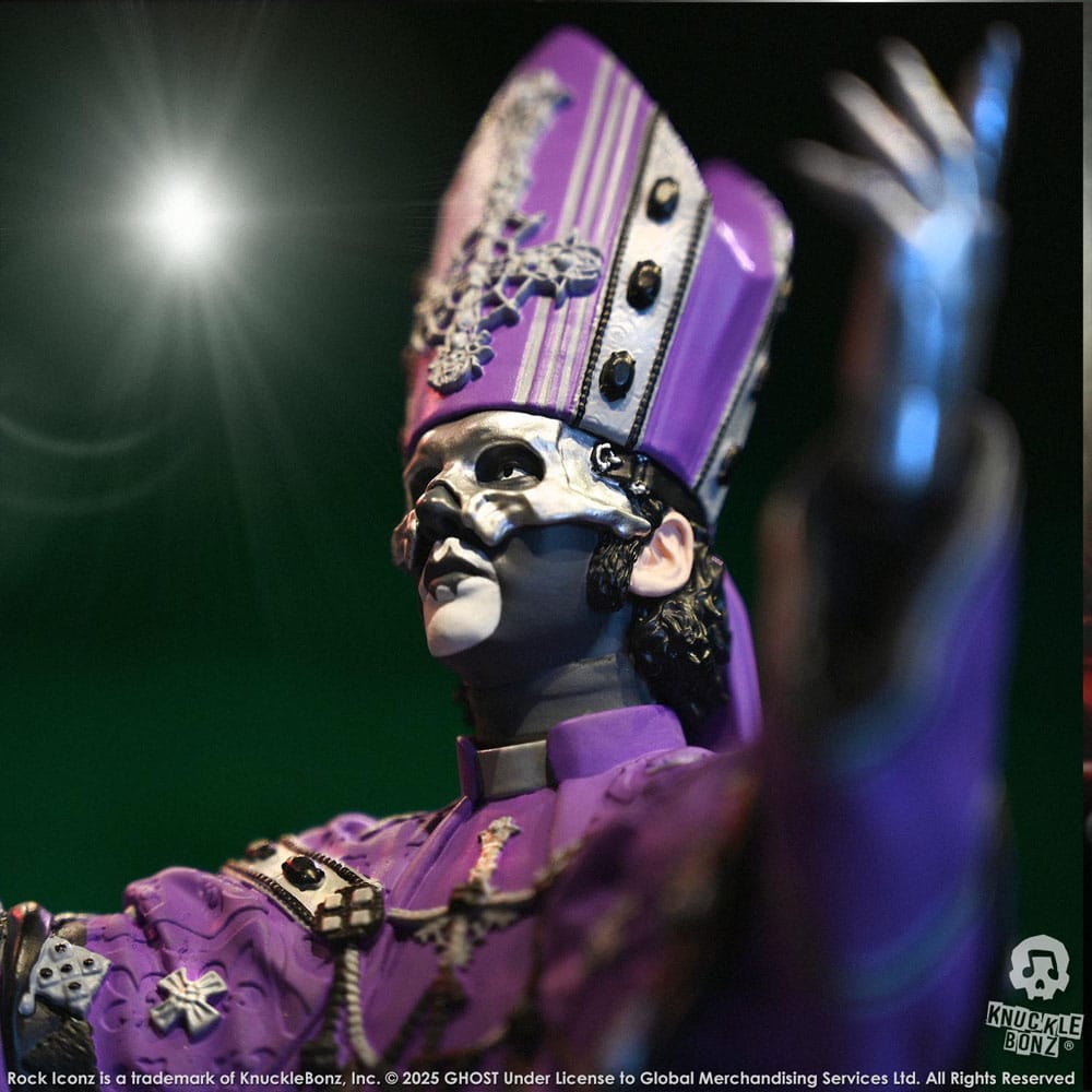 Ghost Rock Iconz Statue Papa V Perpetua Purple Robes 22 cm - Damaged packaging
