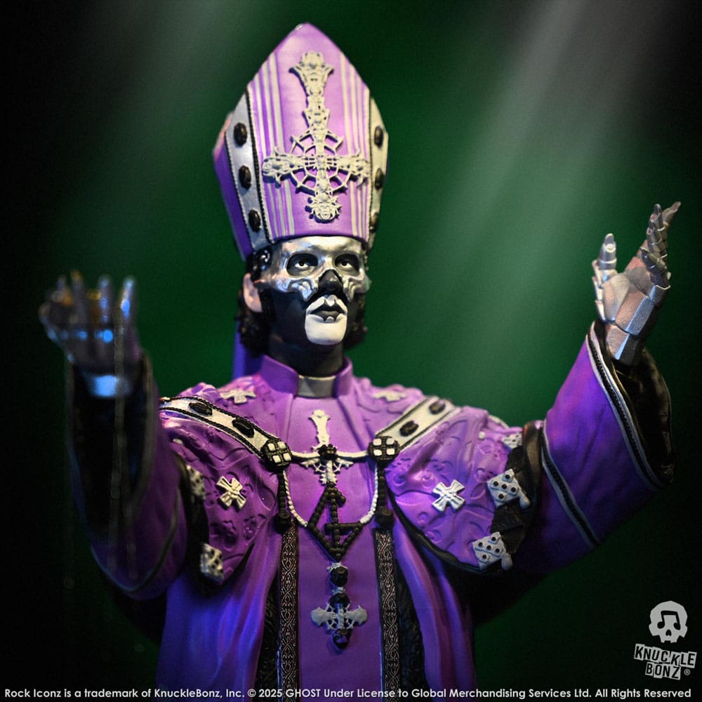Ghost Rock Iconz Statue Papa V Perpetua Purple Robes 22 cm - Damaged packaging