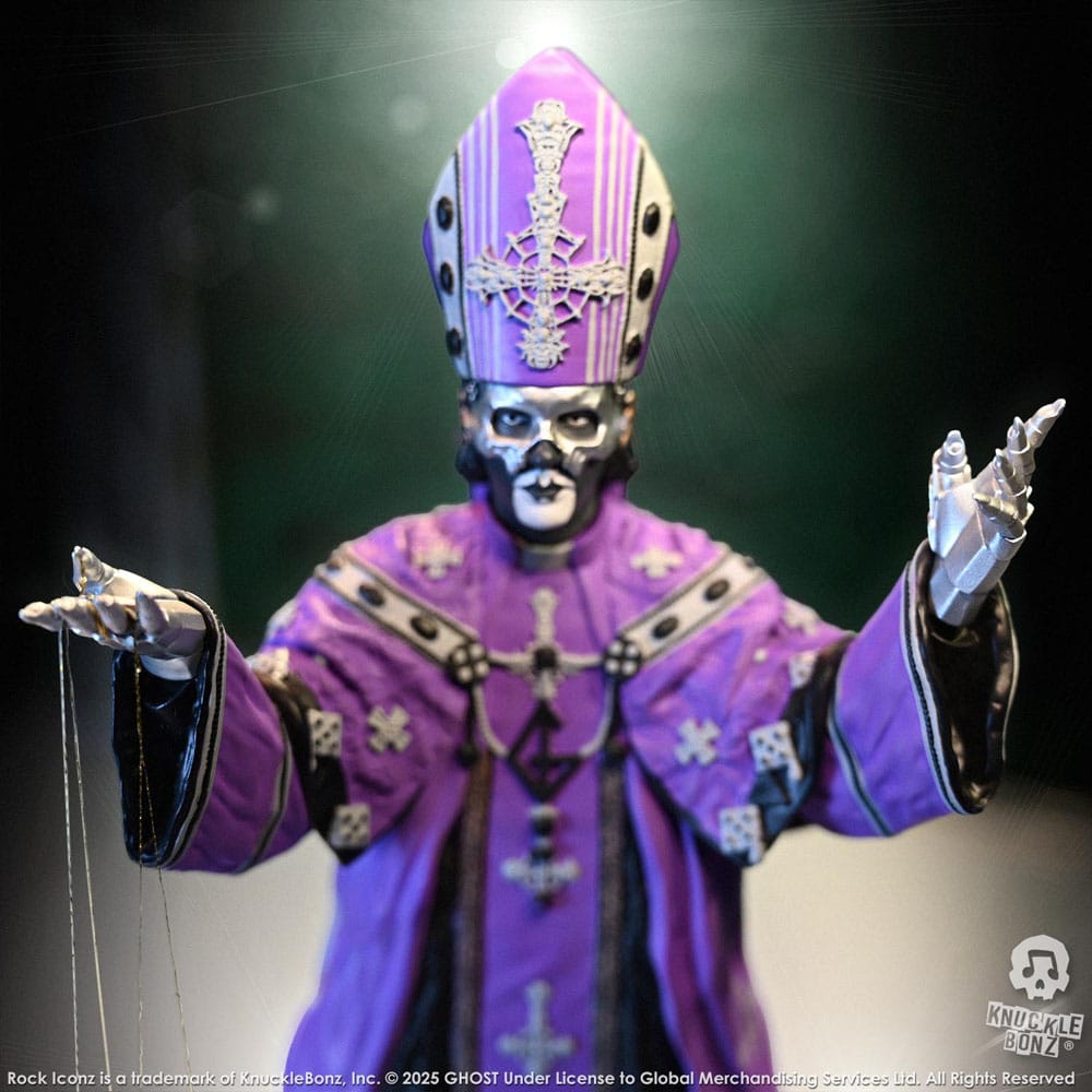 Ghost Rock Iconz Statue Papa V Perpetua Purple Robes 22 cm - Damaged packaging