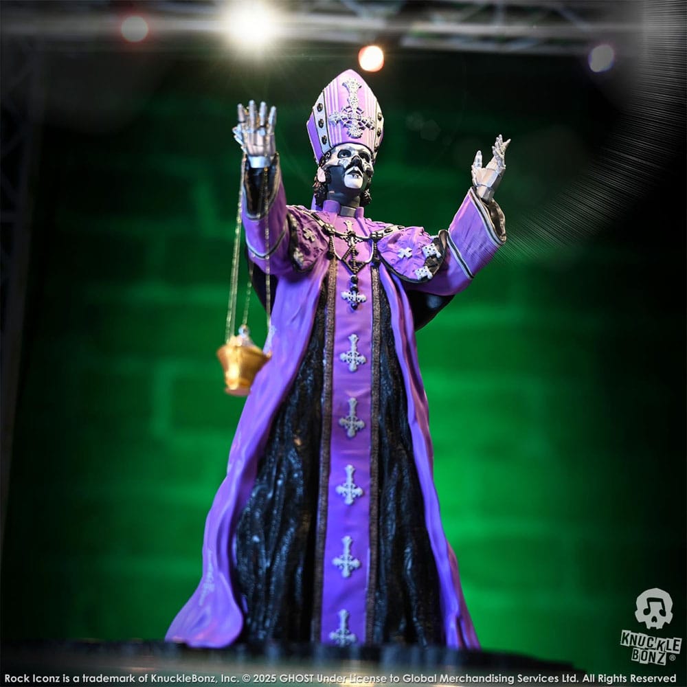 Ghost Rock Iconz Statue Papa V Perpetua Purple Robes 22 cm - Damaged packaging