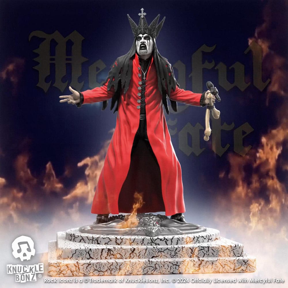 Mercyful Fate Rock Iconz Statue King Diamond III (Red Version) 22 cm - Damaged packaging