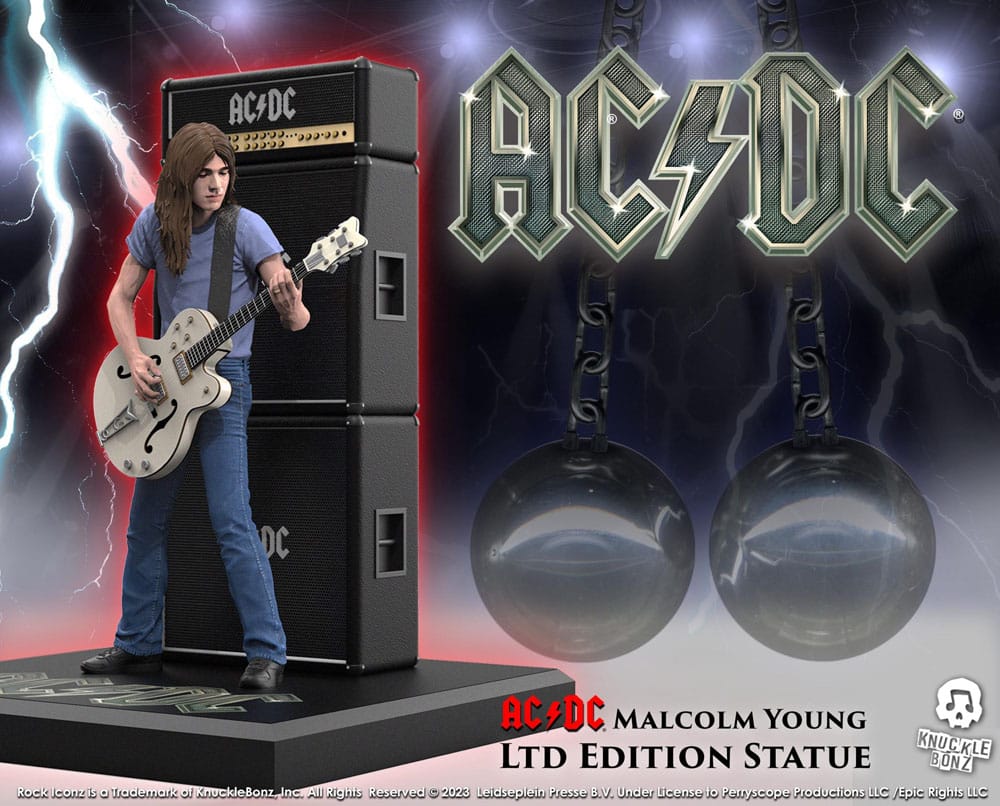 AC/DC Rock Iconz Statue Malcolm Young II 23 cm - Damaged packaging
