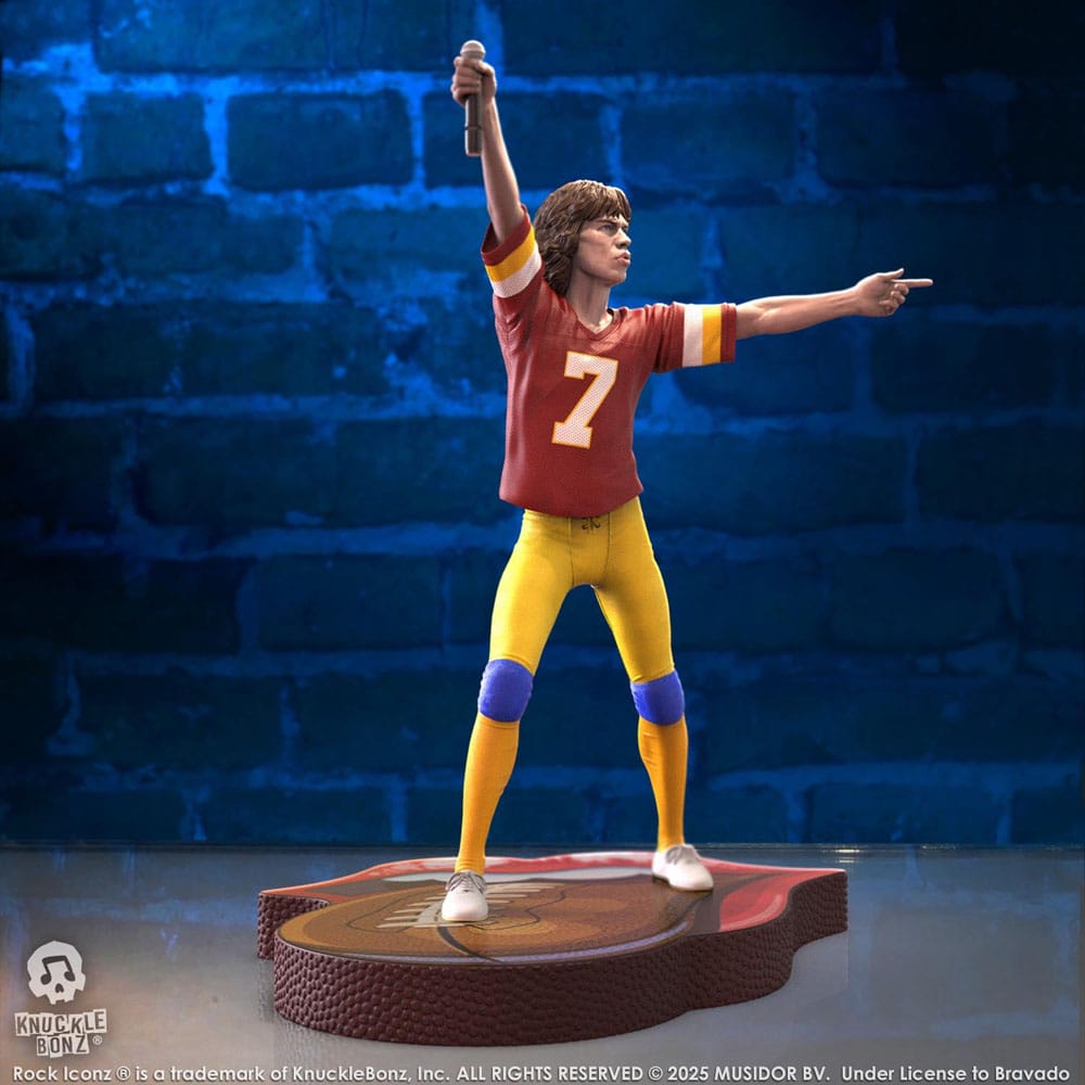 Rolling Stones Rock Iconz Statue Mick Jagger US Tour 1981 (Burgundy Jersey) 22 cm