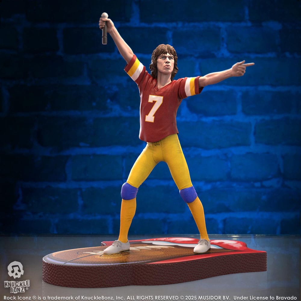 Rolling Stones Rock Iconz Statue Mick Jagger US Tour 1981 (Burgundy Jersey) 22 cm