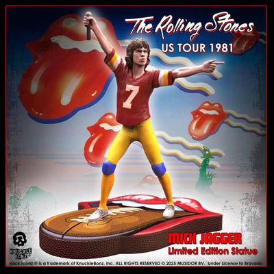 Rolling Stones Rock Iconz Statue Mick Jagger US Tour 1981 (Burgundy Jersey) 22 cm