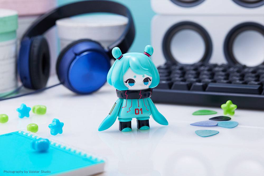 Hinomoto Heavy Industries Action Figure Ocean Exploration Robot Denshitako No. 3 Hatsune Miku Color Ver. 9 cm