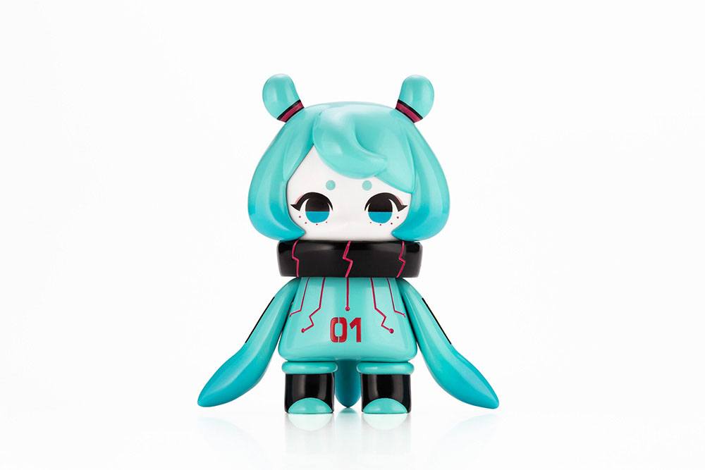 Hinomoto Heavy Industries Action Figure Ocean Exploration Robot Denshitako No. 3 Hatsune Miku Color Ver. 9 cm