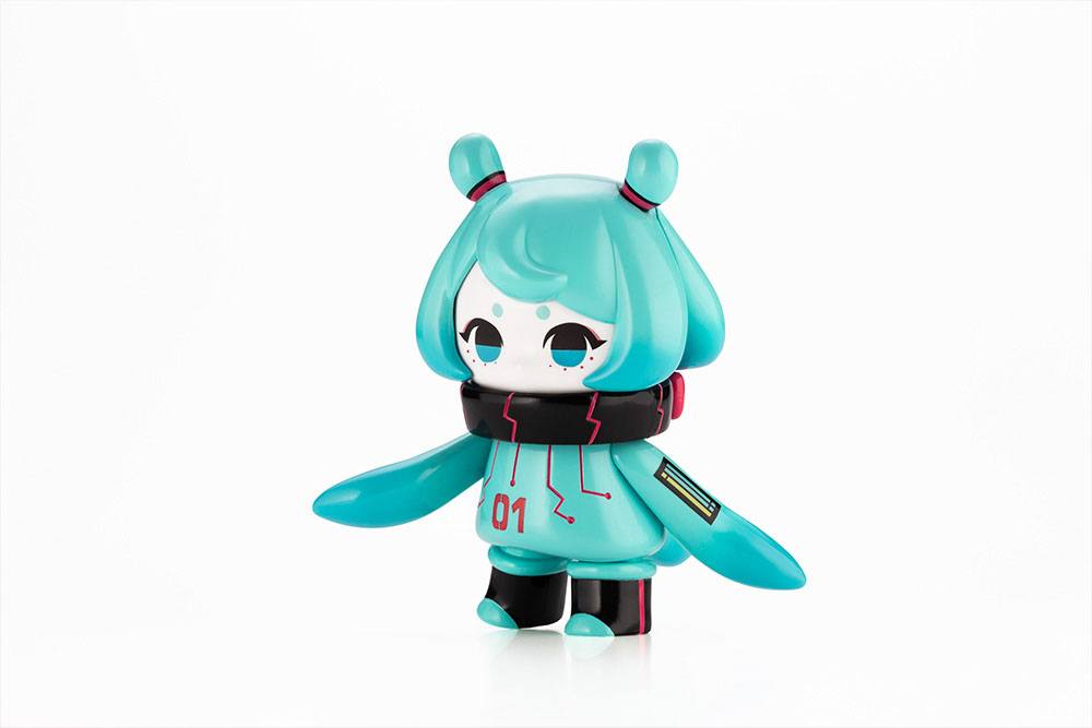 Hinomoto Heavy Industries Action Figure Ocean Exploration Robot Denshitako No. 3 Hatsune Miku Color Ver. 9 cm