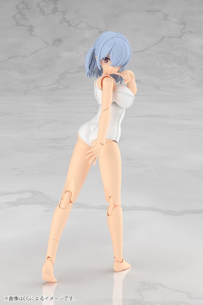 Frame Arms Girl Plastic Model Kit Mizuki School Swimsuits White Ver. 16 cm