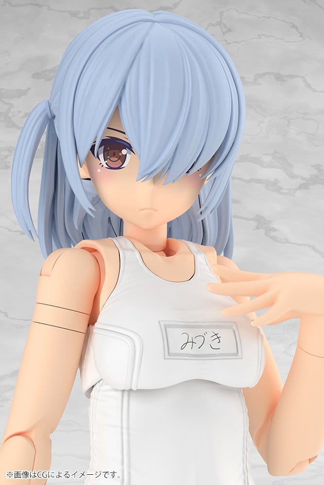 Frame Arms Girl Plastic Model Kit Mizuki School Swimsuits White Ver. 16 cm