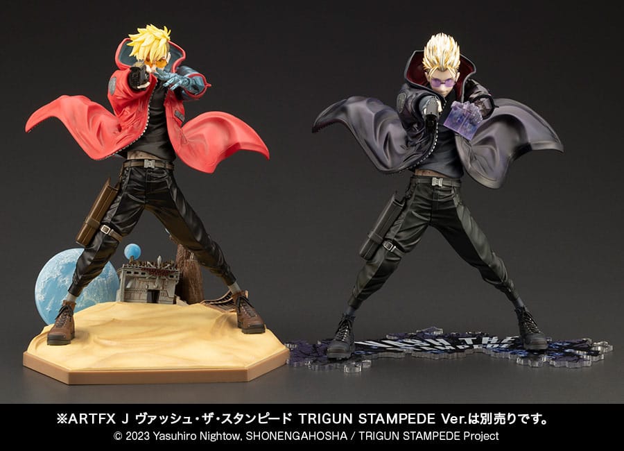 Trigun Stampede ARTFXJ Statue 1/8 Vash the Stampede The Gunman in Black Ver. 22 cm