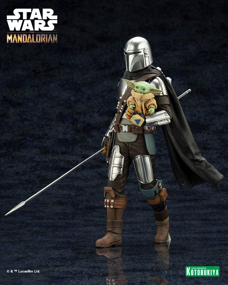 Star Wars The Mandalorian ARTFX Statue 1/10 Mandalorian & Grogu with Beskar Staff 18 cm