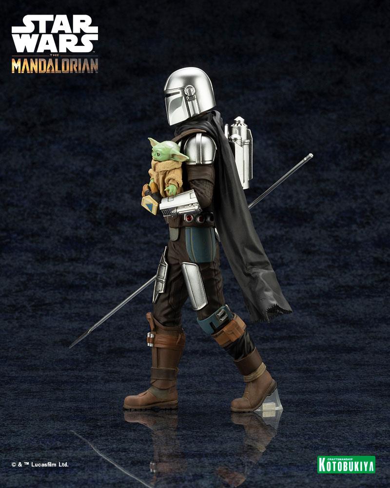 Star Wars The Mandalorian ARTFX Statue 1/10 Mandalorian & Grogu with Beskar Staff 18 cm