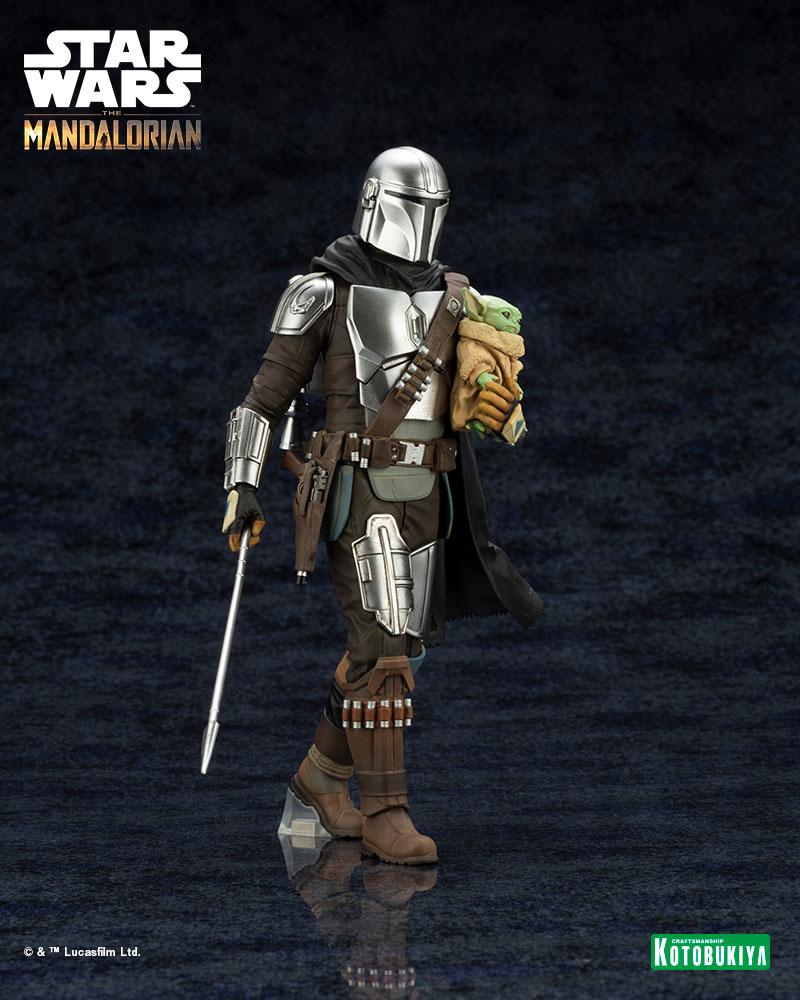 Star Wars The Mandalorian ARTFX Statue 1/10 Mandalorian & Grogu with Beskar Staff 18 cm