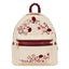 Loungefly Midi Backpack Cream & Red Floral