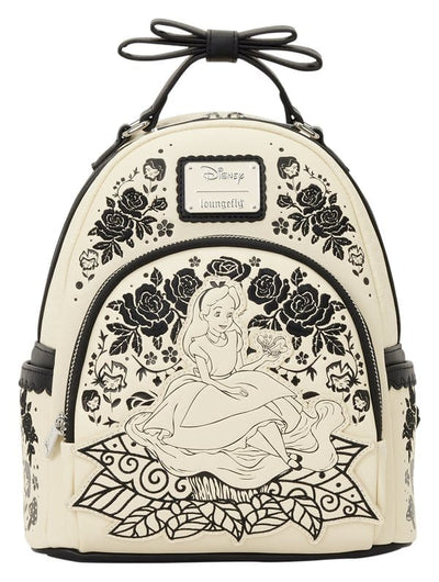 Alice in Wonderland Embroidered Floral Mini Backpack