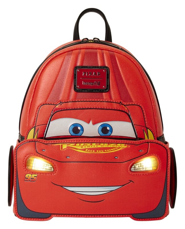 Cars by Loungefly Mini Backpack 20th Anniversary Lightning McQueen Metallic LightUp