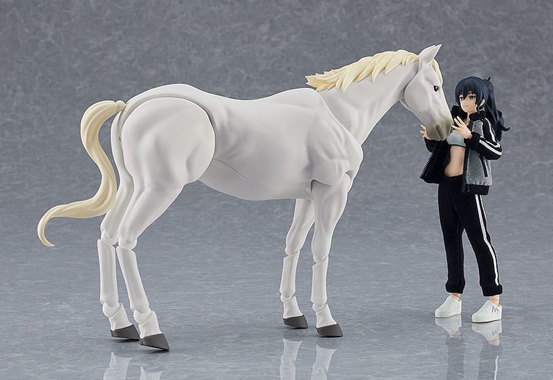 Original Character Figma Action Figure Wild Horse (White) 19 cm