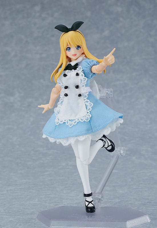 Original Character Figma Action Figure Female Body (Alice) with Dress and Apron Outfit 13 cm