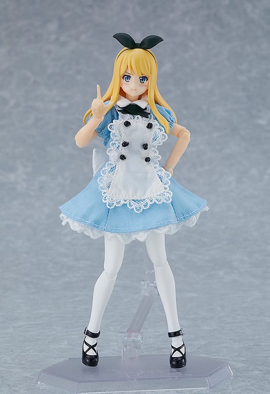 Original Character Figma Action Figure Female Body (Alice) with Dress and Apron Outfit 13 cm