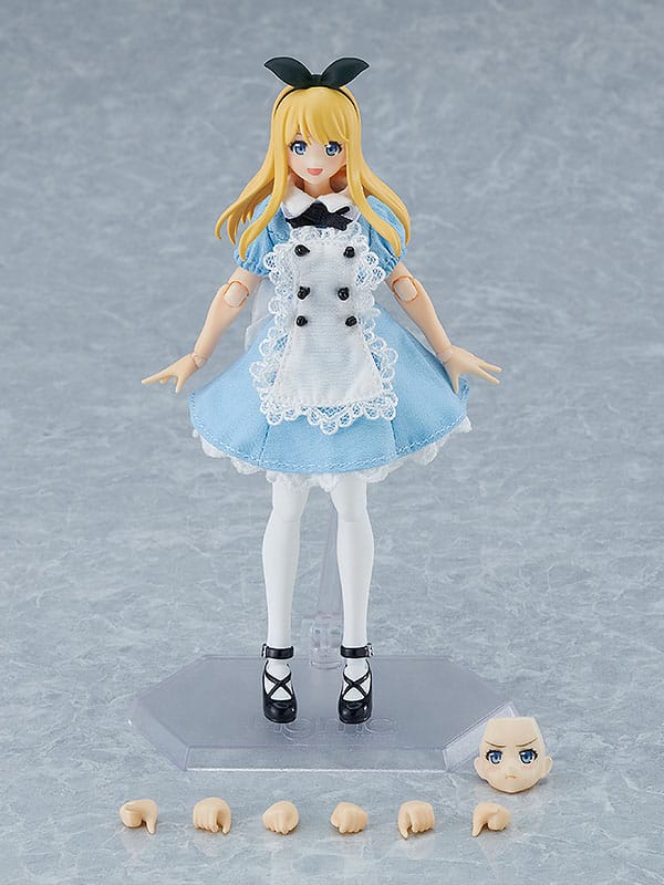 Original Character Figma Action Figure Female Body (Alice) with Dress and Apron Outfit 13 cm