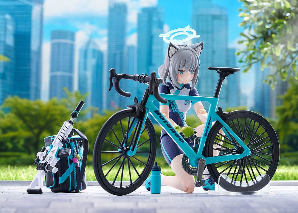 Blue Archive Figma Action Figure Shiroko Sunaookami Cycling DX Edition 15 cm