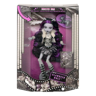 Monster High Reel Drama Doll Clawdeen Wolf in Black And White