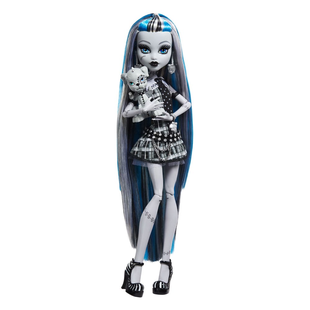 Monster High Reel Drama Doll Frankie Stein in Black And White