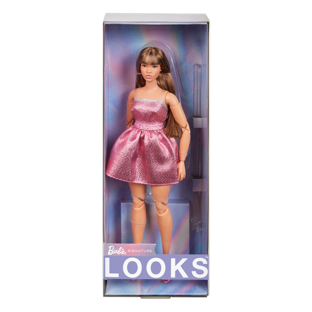 Barbie Signature Barbie Looks Doll Model #24 Curvy, Pink Mini Dress