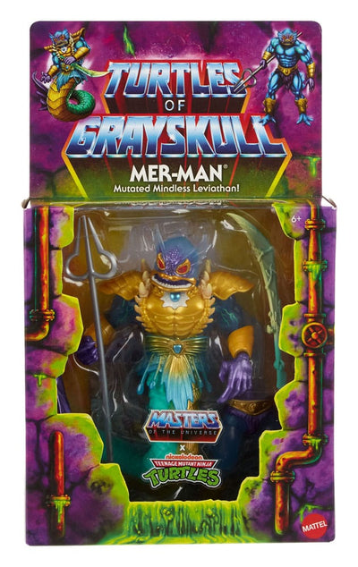 MOTU x TMNT: Turtles of Grayskull Deluxe Action Figure Mer-Man 14 cm - Damaged packaging