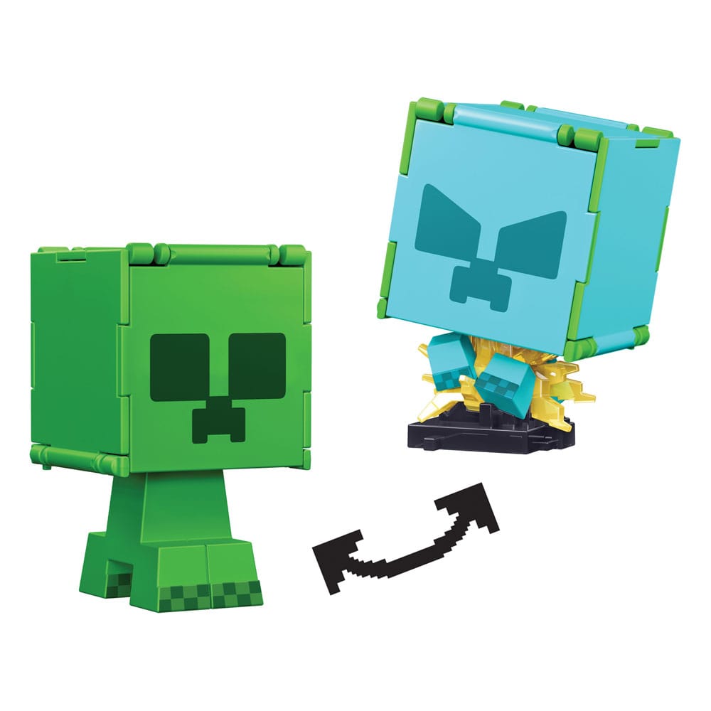 Minecraft Flippin Action Figure Creeper &amp; Charged Creeper