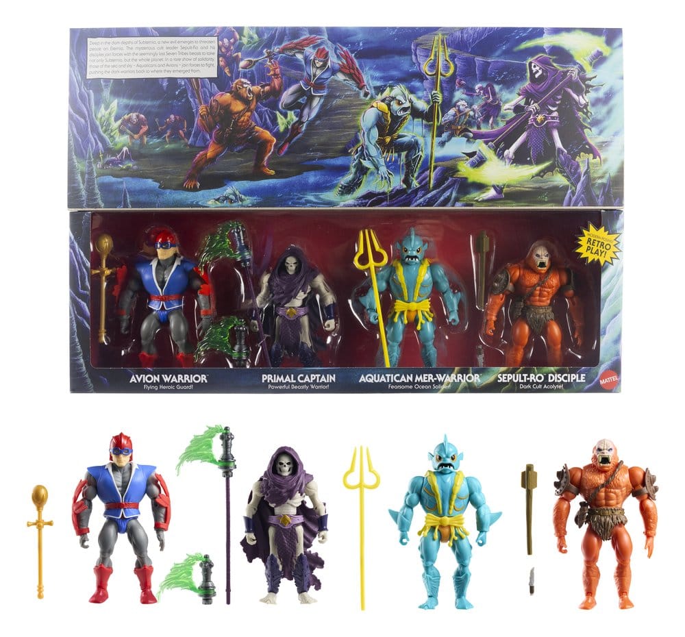 Masters of the Universe Origins Action Figure 4-Pack Battle for Subternia 14 cm