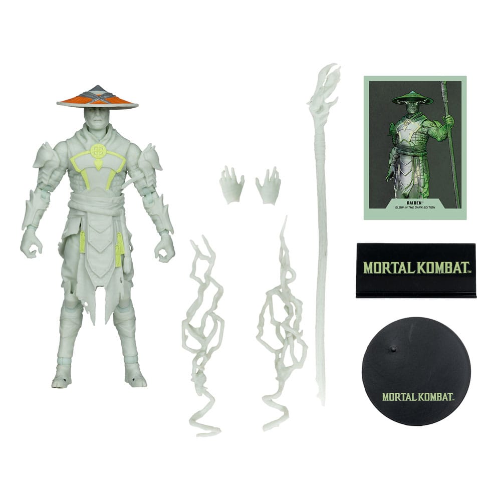 Mortal Kombat Action Figure Glow in the Dark Edition Raiden (Gold Label) 18 cm