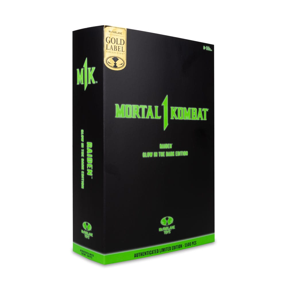 Mortal Kombat Action Figure Glow in the Dark Edition Raiden (Gold Label) 18 cm