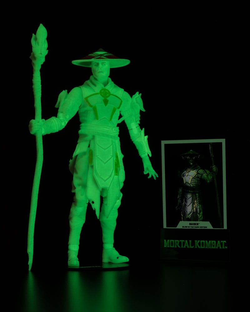 Mortal Kombat Action Figure Glow in the Dark Edition Raiden (Gold Label) 18 cm
