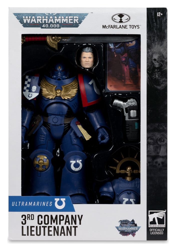 Warhammer 40,000 Total War Action Figure 3rd Company Lieutenant (Ultramarines) 18 cm