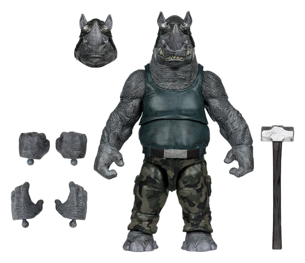 Teenage Mutant Ninja Turtles Page Punchers Action Figure Rocksteady 17 cm