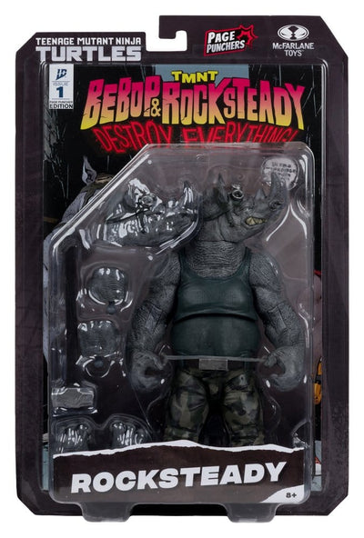 Teenage Mutant Ninja Turtles Page Punchers Action Figure Rocksteady 17 cm - Damaged packaging