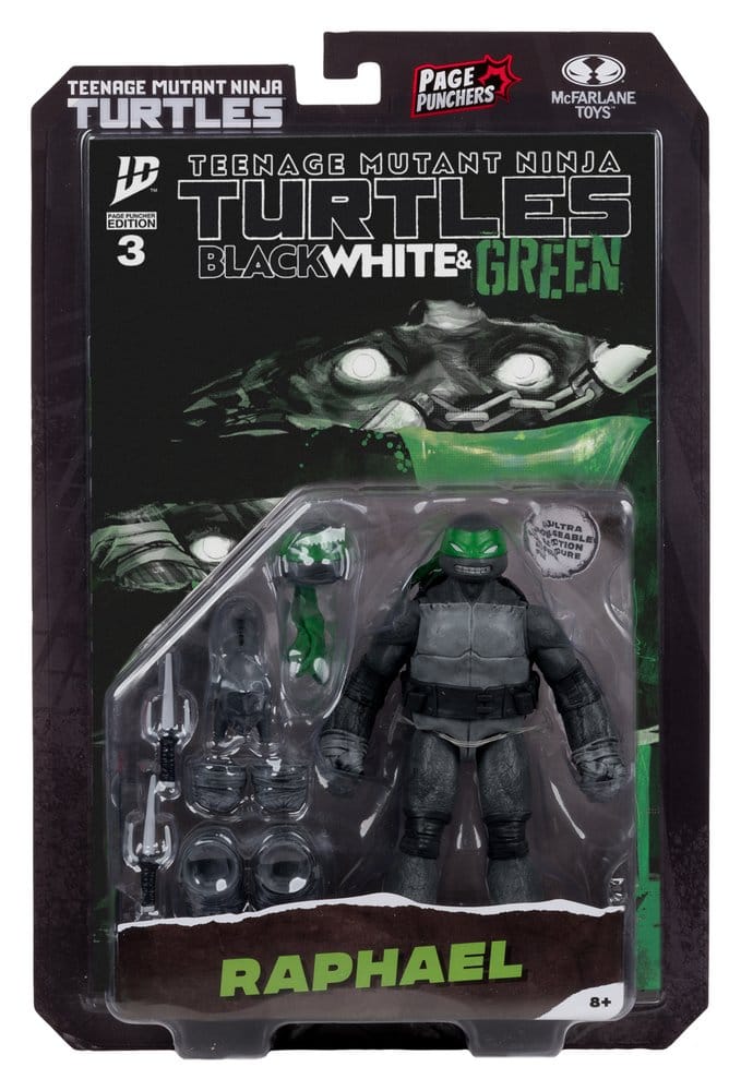 Teenage Mutant Ninja Turtles Page Punchers Action Figure (Black White & Green) (Red Platinum Edition) 13 cm