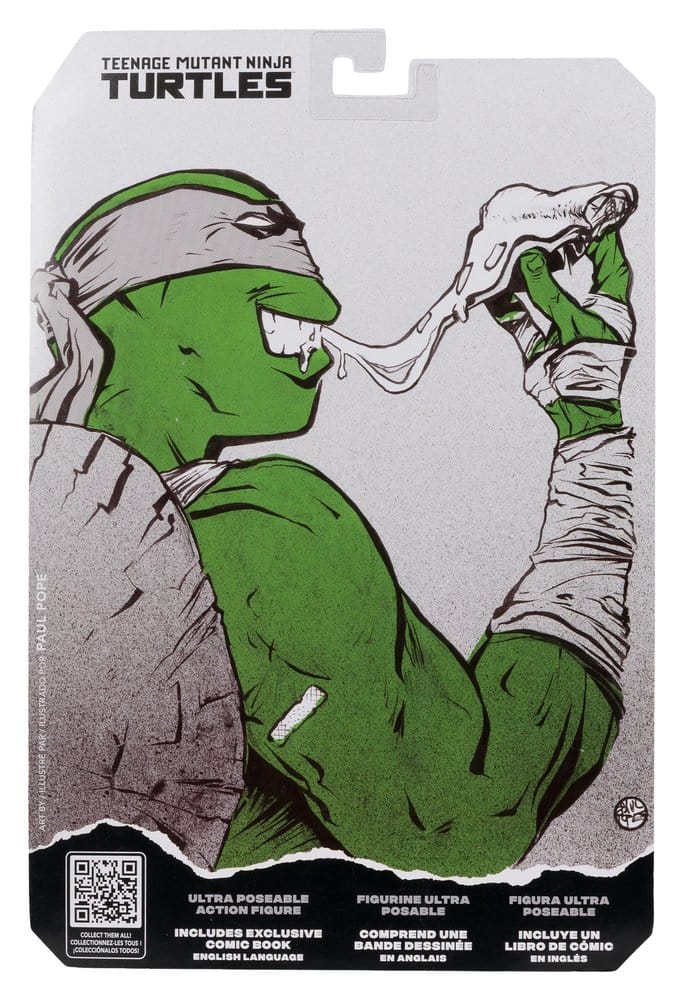 Teenage Mutant Ninja Turtles Page Punchers Action Figure Michelangelo (Black White & Green) (Red Platinum Edition) 13 cm