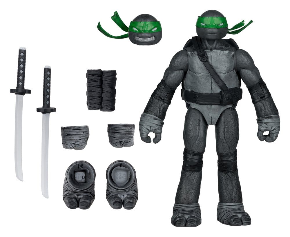 Teenage Mutant Ninja Turtles Page Punchers Action Figure Leonardo (Black White & Green) (Red Platinum Edition) 13 cm
