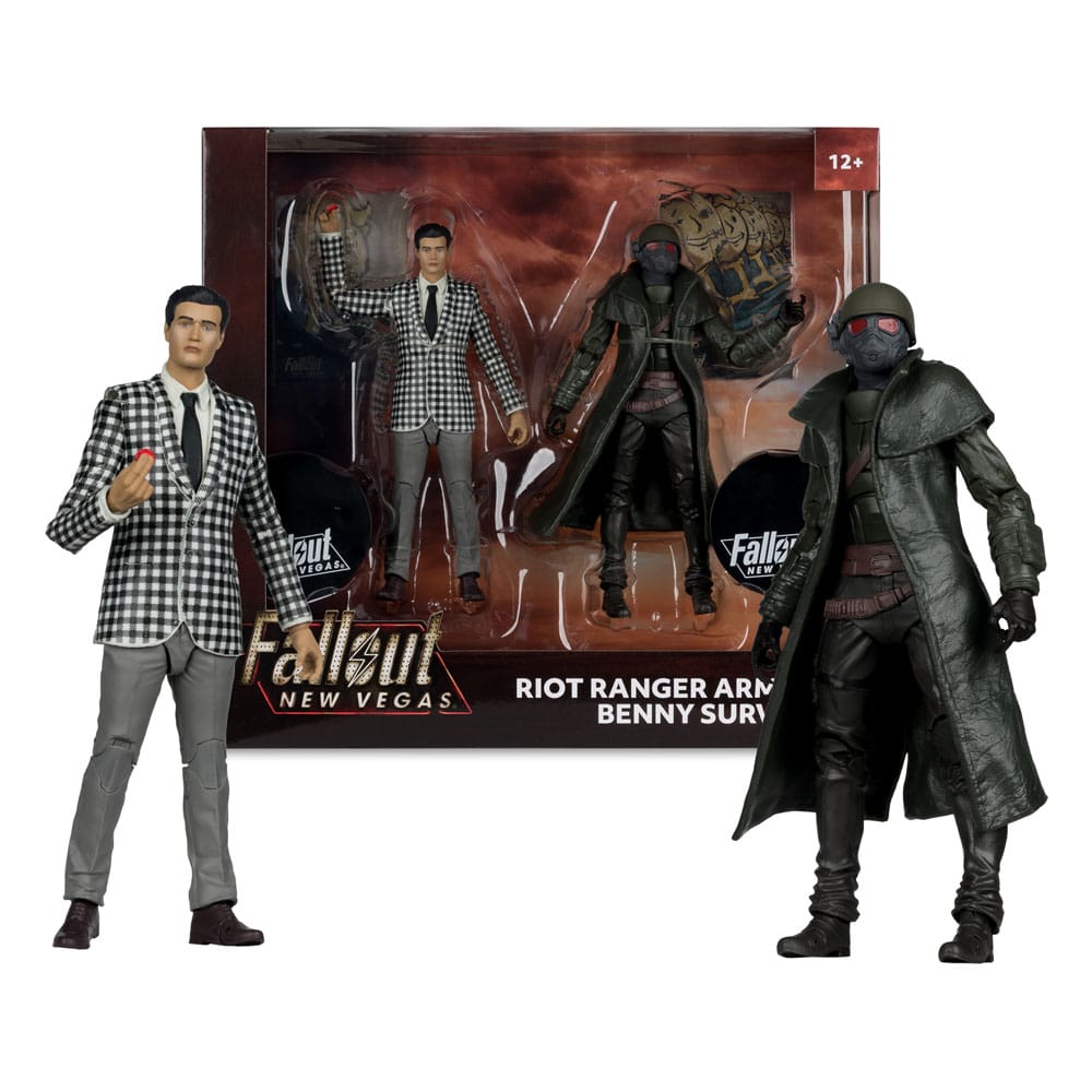 Fallout: New Vegas Statue 2-Pack Riot Ranger Armor & Benny Survivor 18 cm - Damaged packaging