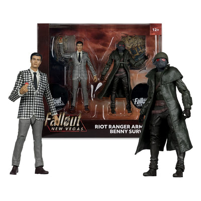 Fallout: New Vegas Statue 2-Pack Riot Ranger Armor &amp; Benny Survivor 18 cm