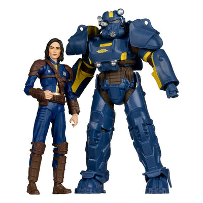 Fallout 4 Statue 2-Pack T-60 Vault Tec &amp; Sole Survivor 18 cm