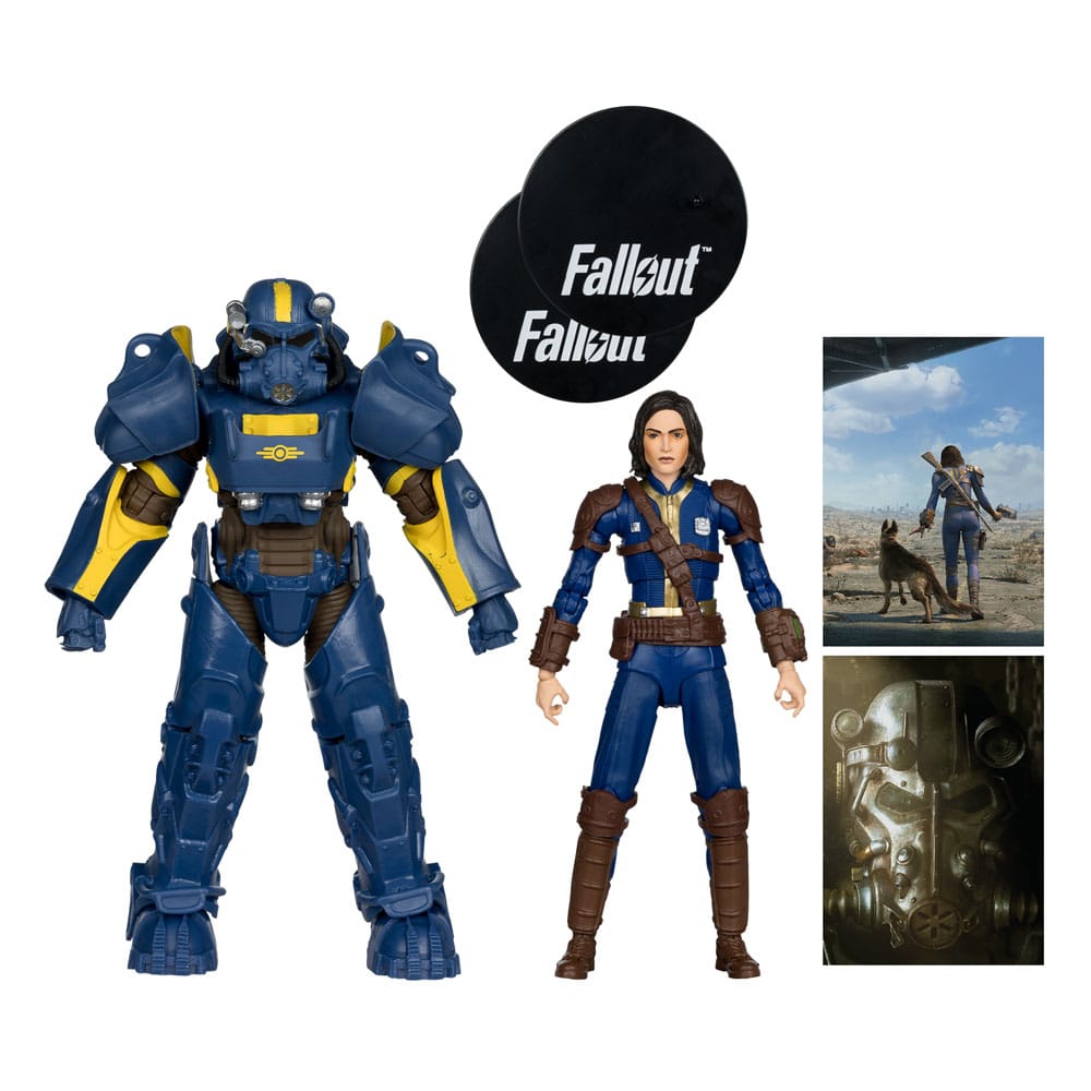 Fallout 4 Statue 2-Pack T-60 Vault Tec &amp; Sole Survivor 18 cm